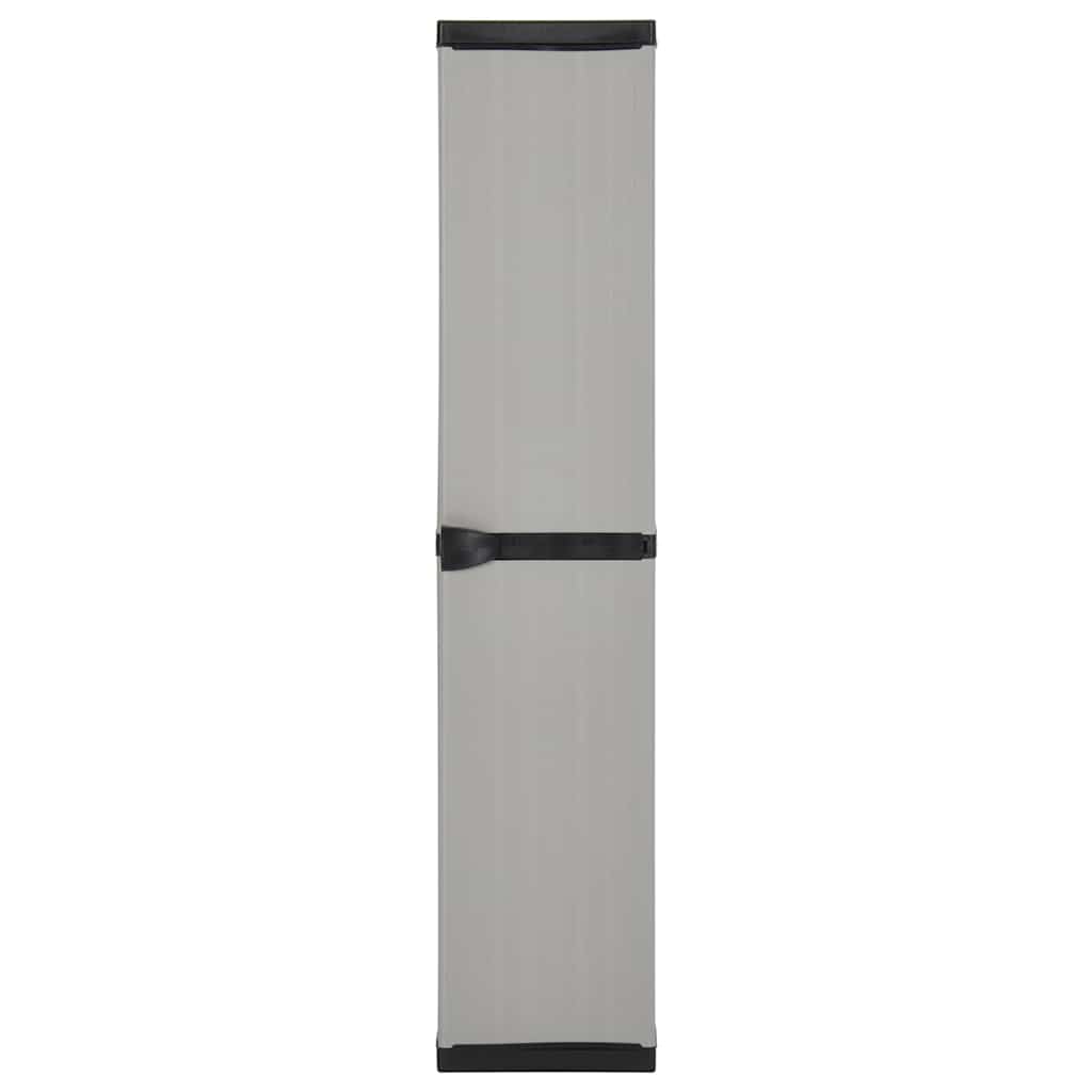 Vidaxl tuinkast met 3 schappen 34x40x168 cm grijs en zwart