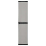 Vidaxl tuinkast met 3 schappen 34x40x168 cm grijs en zwart