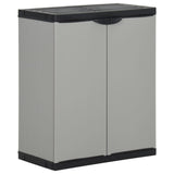 Vidaxl Gartenabfallbox 68x40x85 cm Polypropengrau und Schwarz