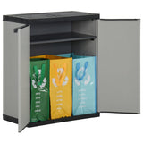 Vidaxl Gartenabfallbox 68x40x85 cm Polypropengrau und Schwarz