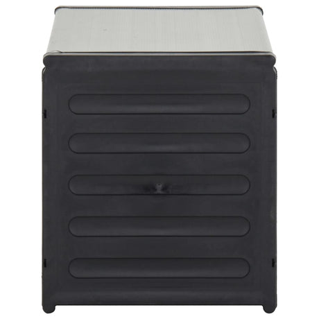 Vidaxl Gartenabfallbehälter 85x34x40 cm Grau