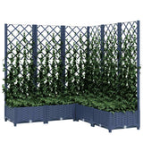 VIDAXL -Planungsbox mit Lettlamarbeit 120x120x121.5 cm Polypropen dunkelgrau