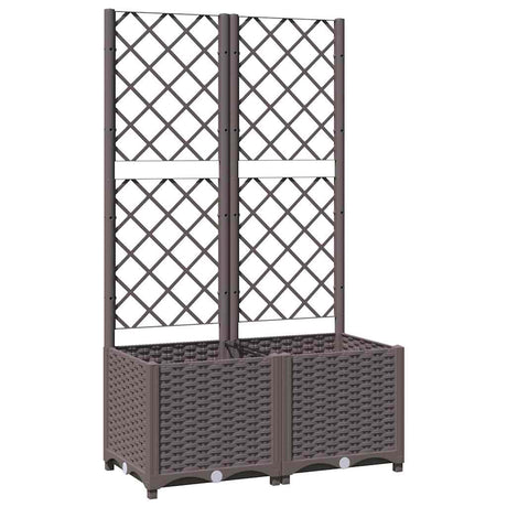 VIDAXL -Planungsbox mit SLAT 80x40x136 cm Polypropenbraun