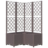 VIDAXL -Planungsbox mit SLAT 80x80x136 cm Polypropenbraun