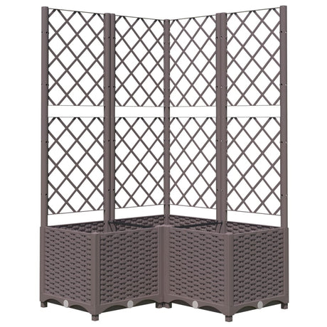 VIDAXL -Planungsbox mit SLAT 80x80x136 cm Polypropenbraun