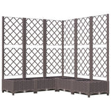 VIDAXL -Pflanzer mit Slatarbeit 120x120x121,5 cm Polypropenbraun
