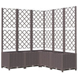 VIDAXL -Pflanzer mit Slatarbeit 120x120x136 cm Polypropenbraun
