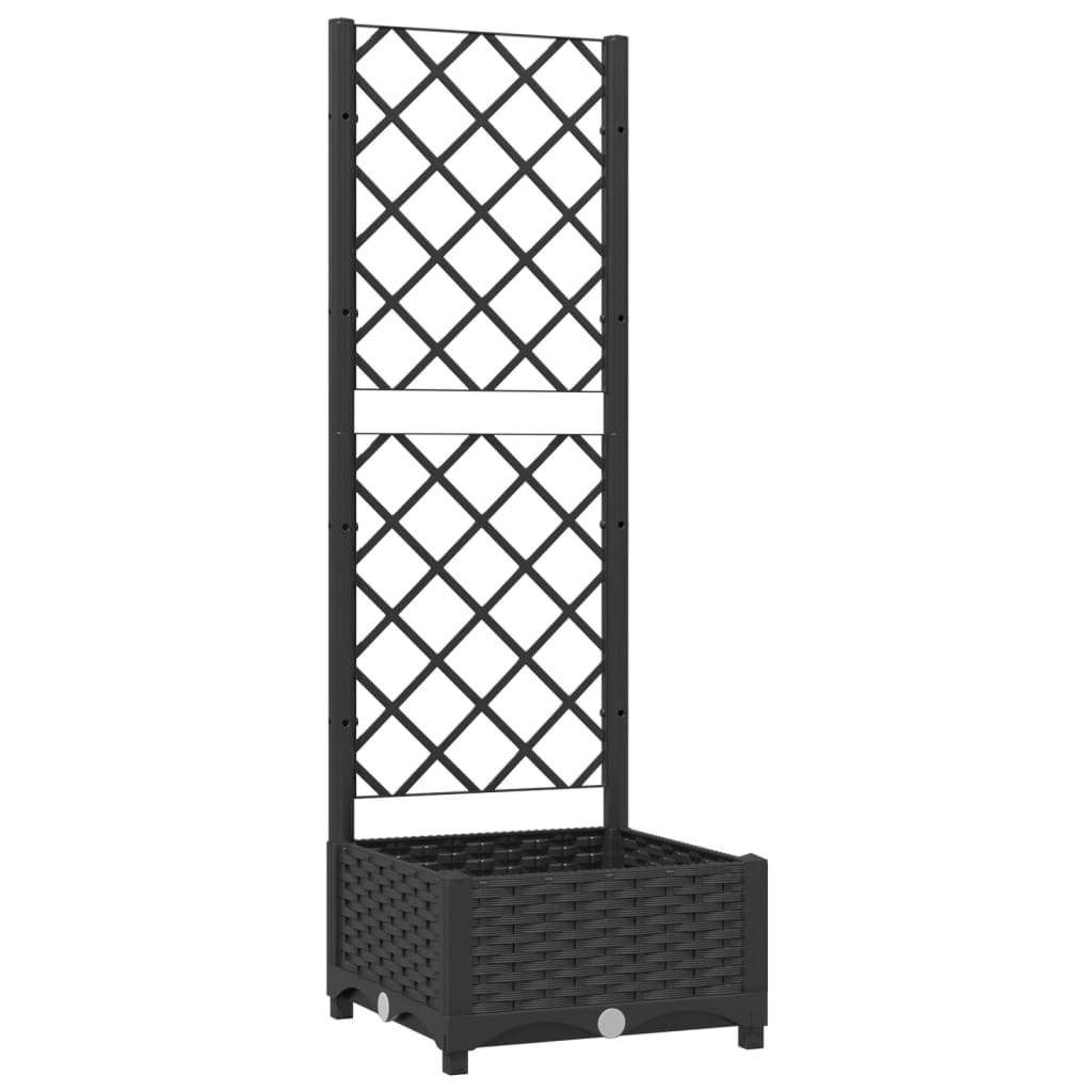VIDAXL -Planungsbox mit Trellis Black 40x40x121.5 cm pp