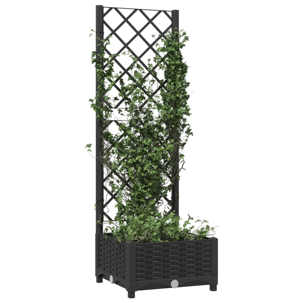 VIDAXL -Planungsbox mit Trellis Black 40x40x121.5 cm pp