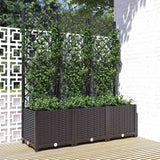 Vidaxl Plannet mit Slatarbeit 120x40x136 cm Polypropen schwarz