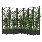 Vidaxl Plannet mit Slatarbeit 120x120x121.5 cm Polypropen Schwarz