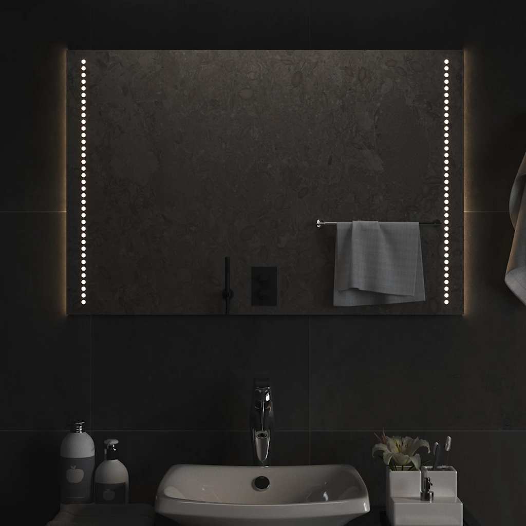 Vidaxl badkamerspiegel led 90x60 cm