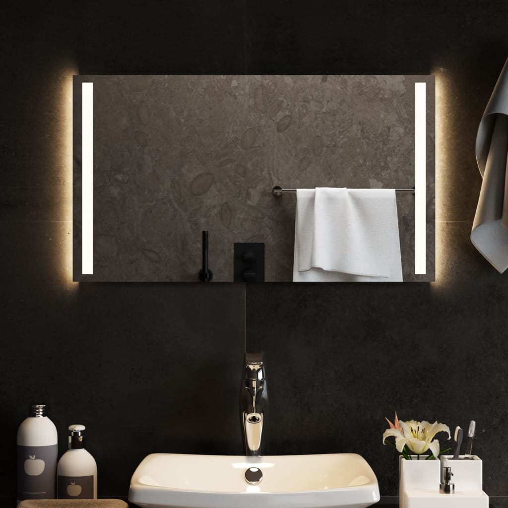 Miroir de salle de bain Vidaxl LED 70x40 cm