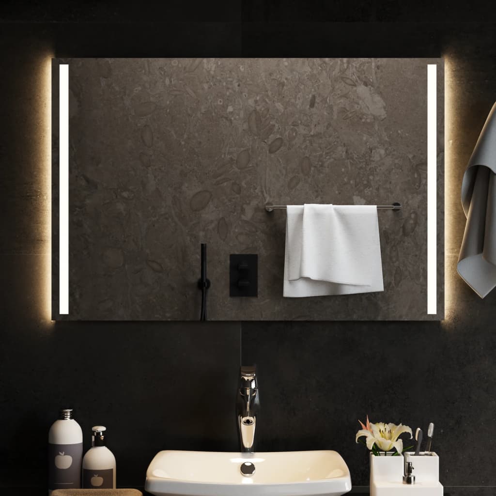 Miroir de salle de bain Vidaxl LED 90x60 cm