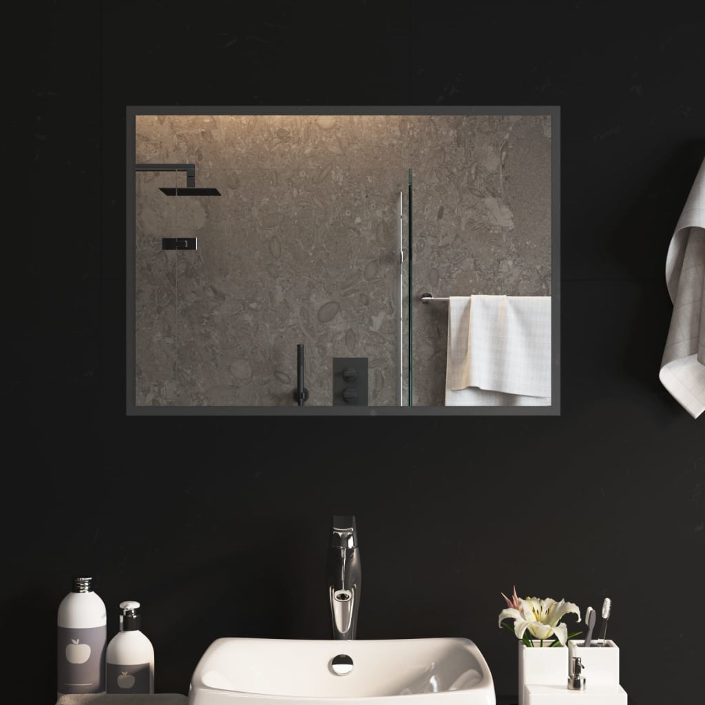 Miroir de salle de bain Vidaxl LED 70x50 cm