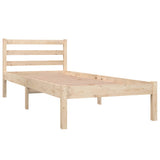 Vidaxl bedframe massief grenenhout zwart 75x190 cm