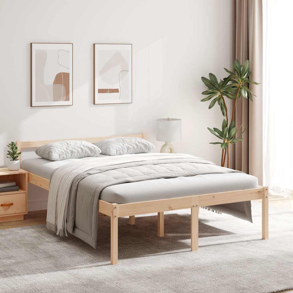 Vidaxl seniorenbed massief grenenhout wit 120x190 cm