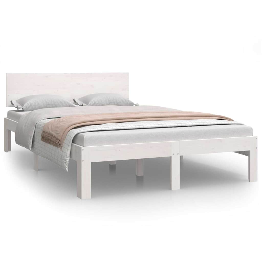 Vidaxl bedframe massief grenenhout wit 120x200 cm