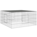 VIDAXL -Kaninchen -Käfig 110x110x55 cm verzinktes Bügeleisen