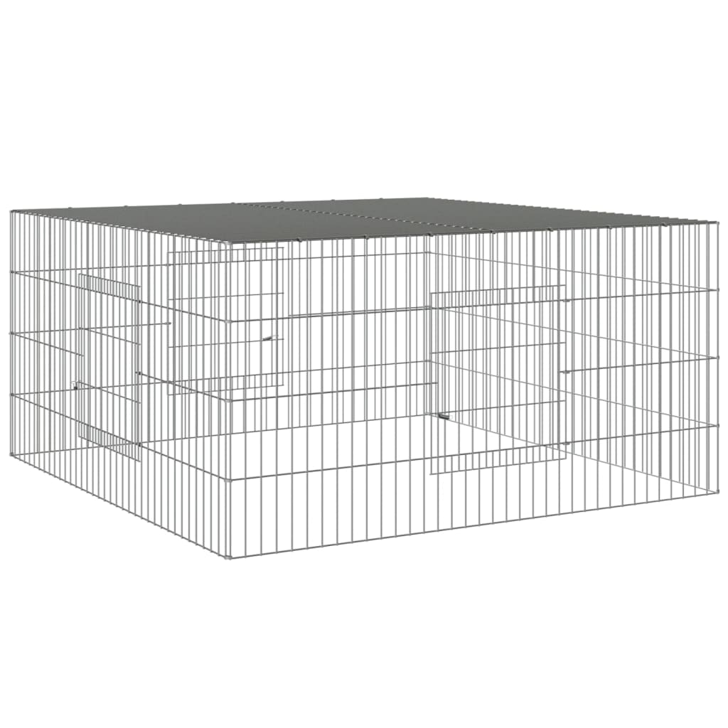 Vidaxl Cage de lapin 110x110x55 cm fer galvanisé