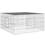 Vidaxl Cage de lapin 110x110x55 cm fer galvanisé