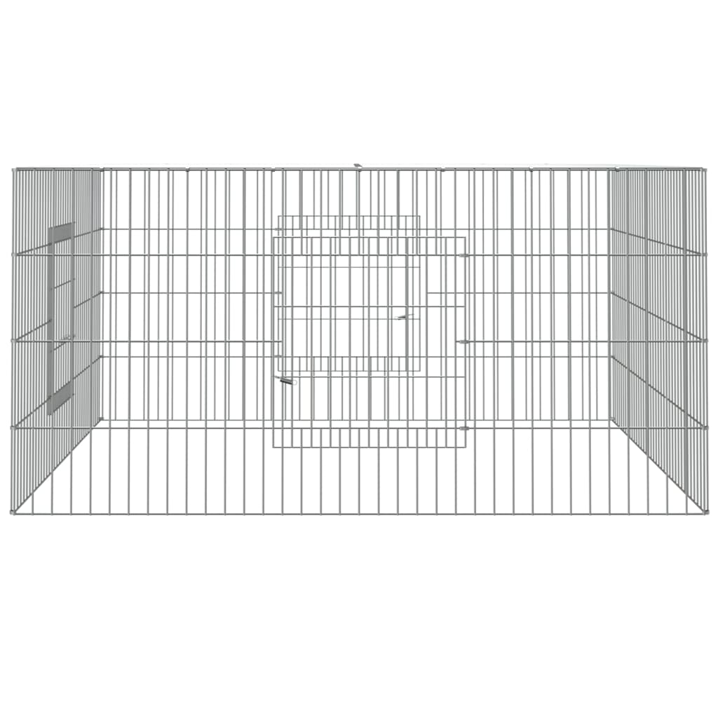 Vidaxl Cage de lapin 110x110x55 cm fer galvanisé