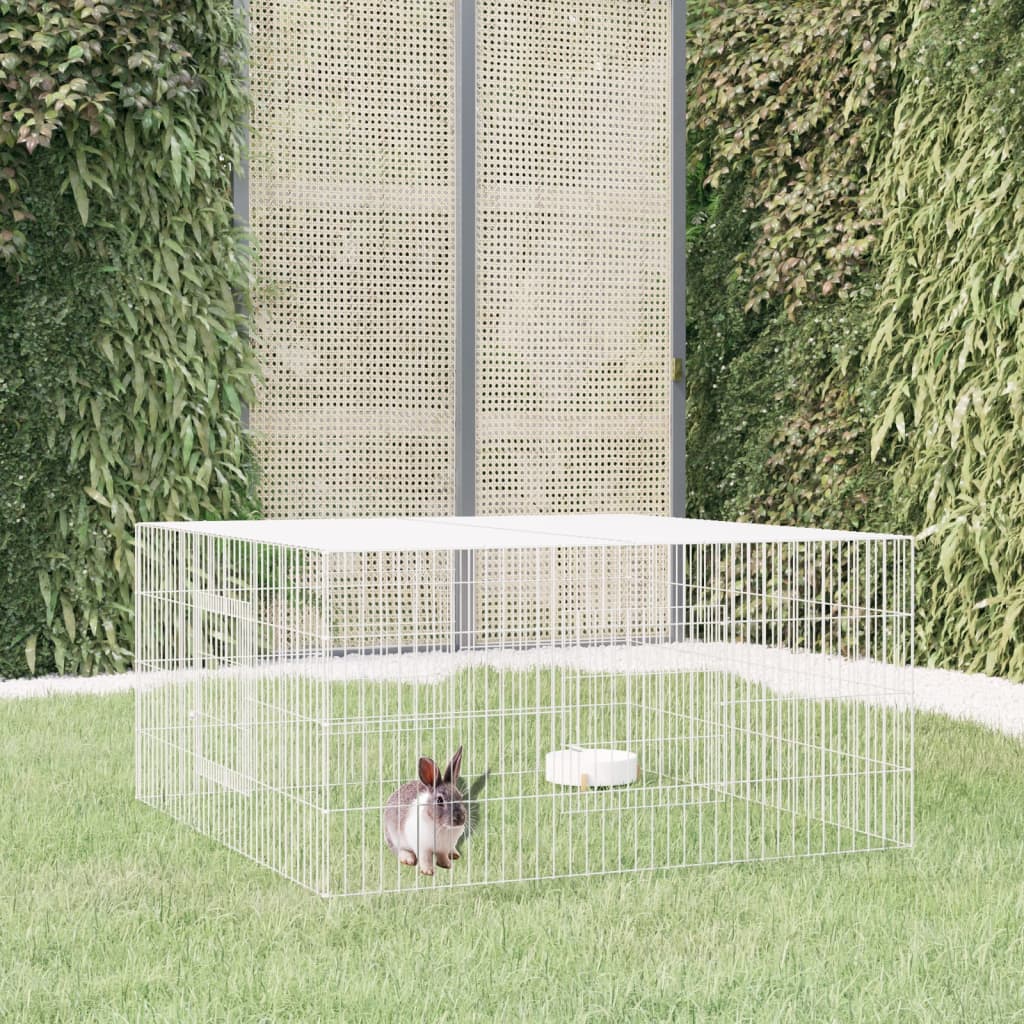 Vidaxl Cage de lapin 110x110x55 cm fer galvanisé