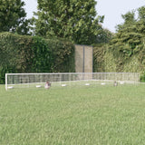 Vidaxl Rabbit Cage s 5 ploščami 541x109x54 cm pocinkano železo