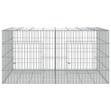 Králičí klece Vidaxl s 2 panely 110x79x54 cm galvanizované železo