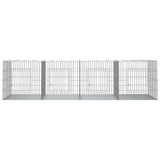 Vidaxl Cage di coniglio con 4 pannelli 217x79x54 cm galvanizzato