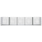 Vidaxxl Kaninchenkäfig mit 5 Paneelen 273 x 79 x 54 cm, verzinktes Eisen