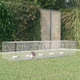 Cage de lapin vidaxl avec 5 panneaux 273x79x54 cm fer galvanisé