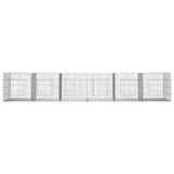 VIDAXL -Kaninchenkäfig mit 6 Panels 327x79x54 cm verzinktes Eisen