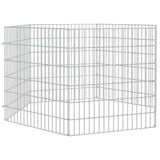 Vidaxl Refugio de animales 6 paneles 54x60 cm de hierro galvanizado