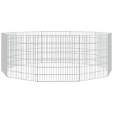 Vidaxl Tierheim 10 Panels 54x60 cm verzinktes Eisen