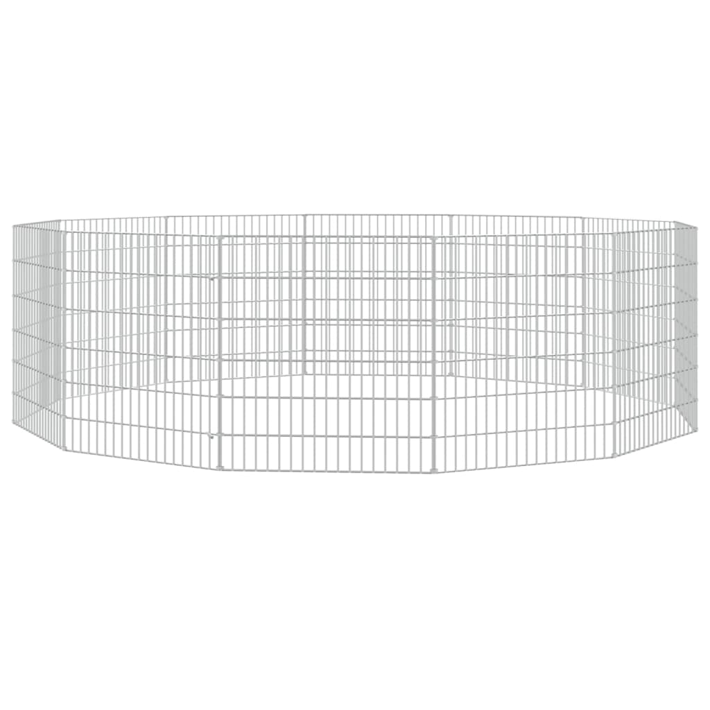 Vidaxl Tierlager 12 Paneele 54x60 cm verzinktes Eisen