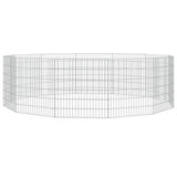 Vidaxl Tierlager 12 Paneele 54x60 cm verzinktes Eisen