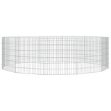 Vidaxl Tierlager 12 Paneele 54x60 cm verzinktes Eisen