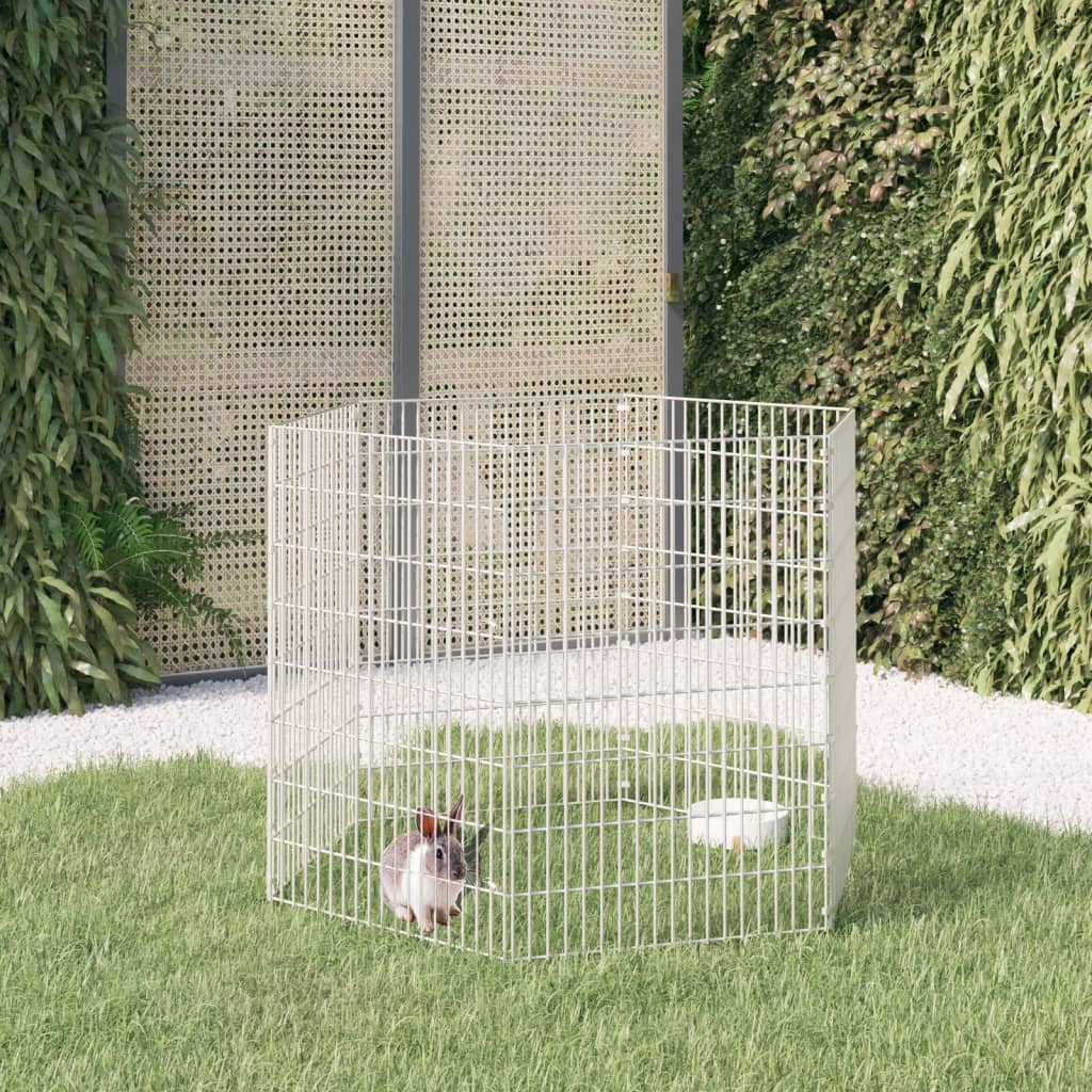 Vidaxl Animal Enclosure 6 Pannelli 54x80 cm Galvanizzato