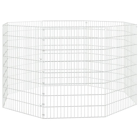 Vidaxl Tiergehäuse 8 Panels 54x80 cm verzinktes Eisen