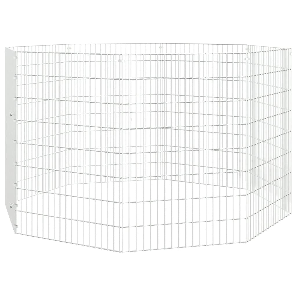 Vidaxl Tiergehäuse 8 Panels 54x80 cm verzinktes Eisen