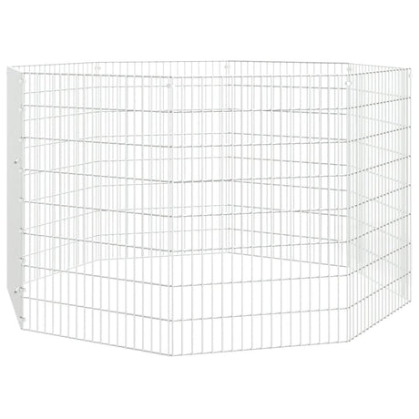 Vidaxl Tiergehäuse 8 Panels 54x80 cm verzinktes Eisen