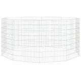 Vidaxl Animal Enclosure 10 pannelli 54x80 cm Galvanizzato