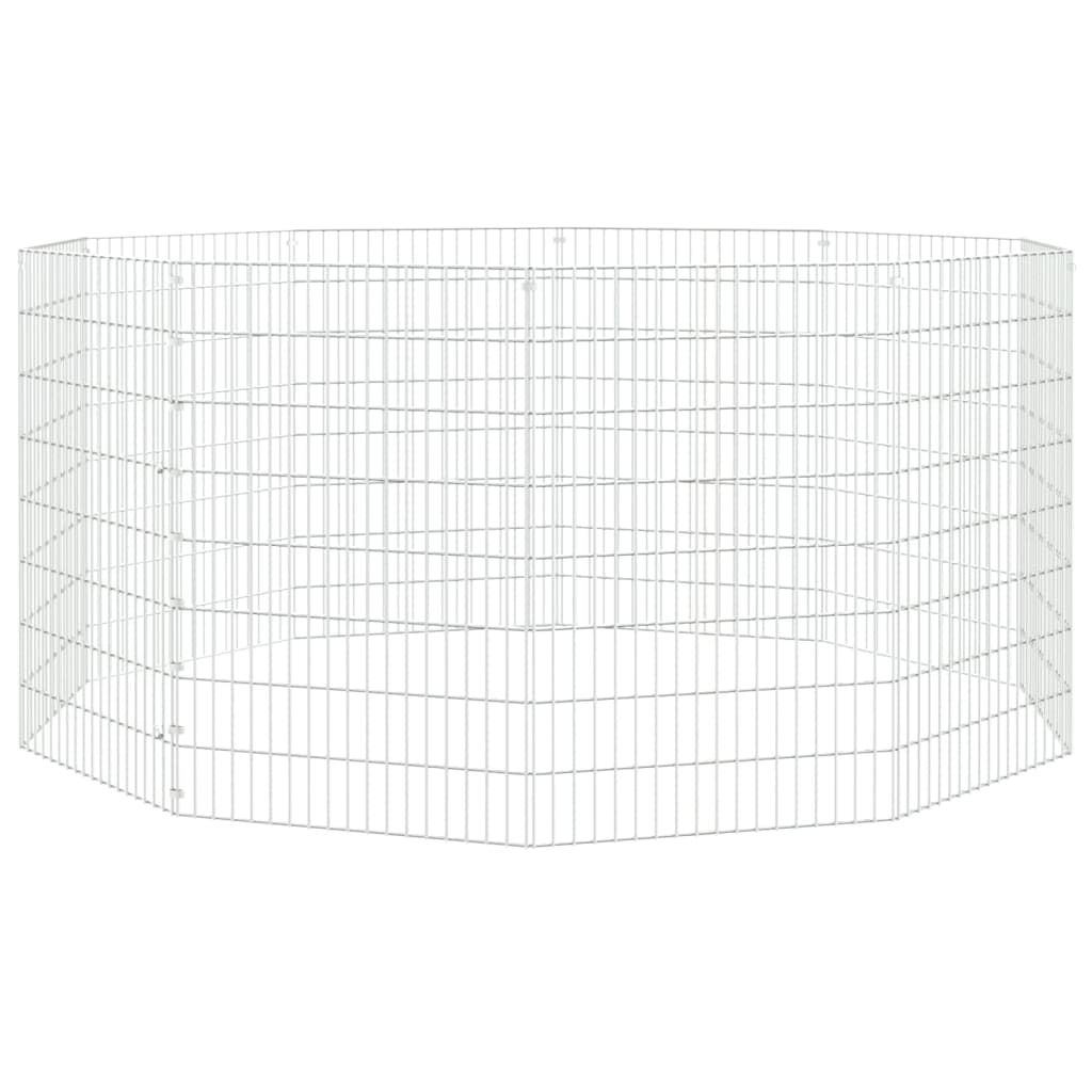 Vidaxl Tiergehäuse 10 Panels 54x80 cm verzinktes Eisen