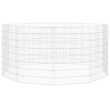 Vidaxl Tiergehäuse 10 Panels 54x80 cm verzinktes Eisen
