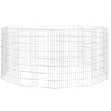 Vidaxl Tiergehäuse 10 Panels 54x80 cm verzinktes Eisen