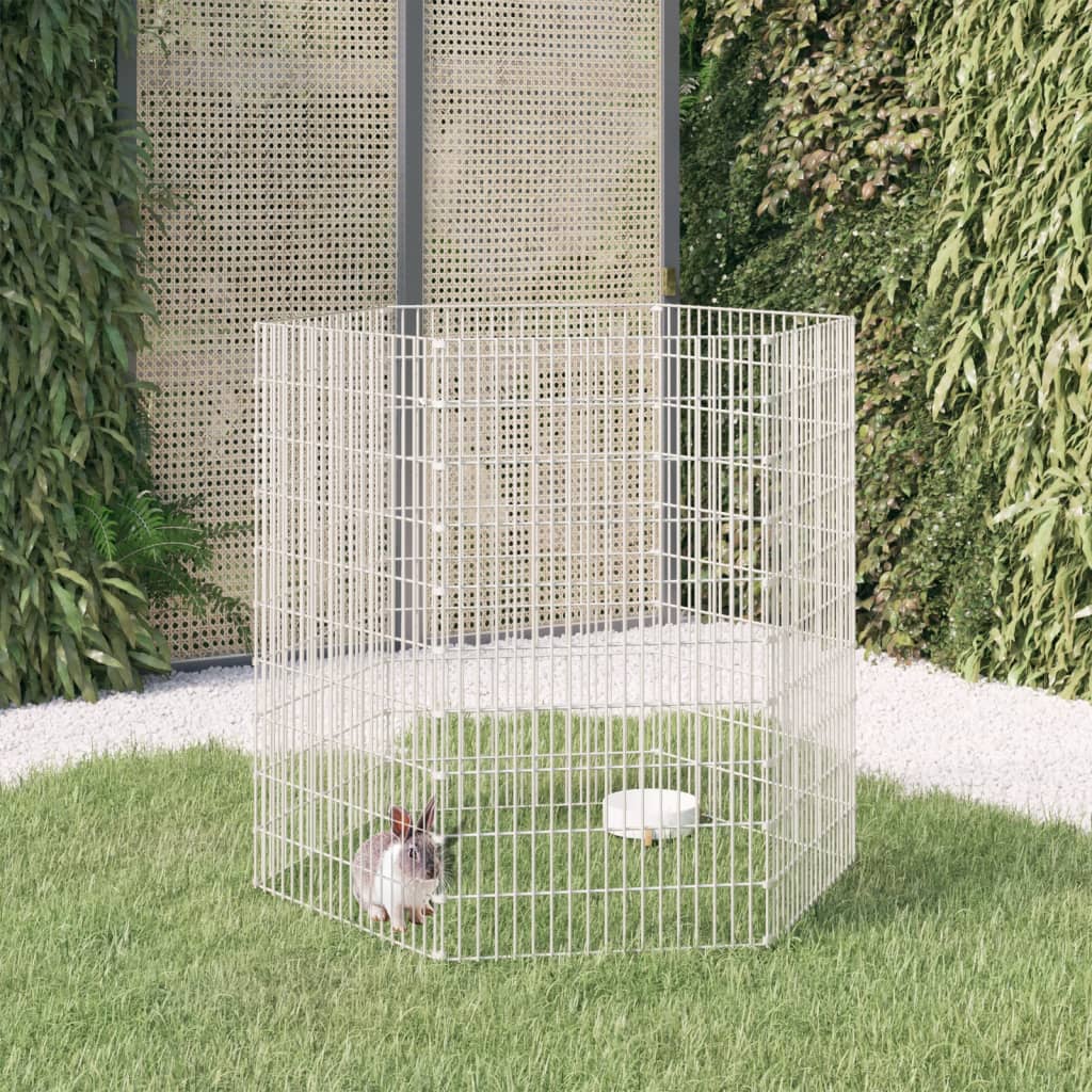 Vidaxl Animal Shelter 6 Pannelli 54x100 cm Galvanizzato