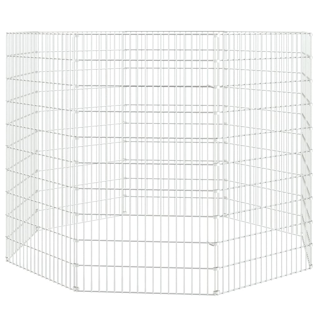 Vidaxl Animal Enclosure 8 pannelli 54x100 cm Galvanizzato