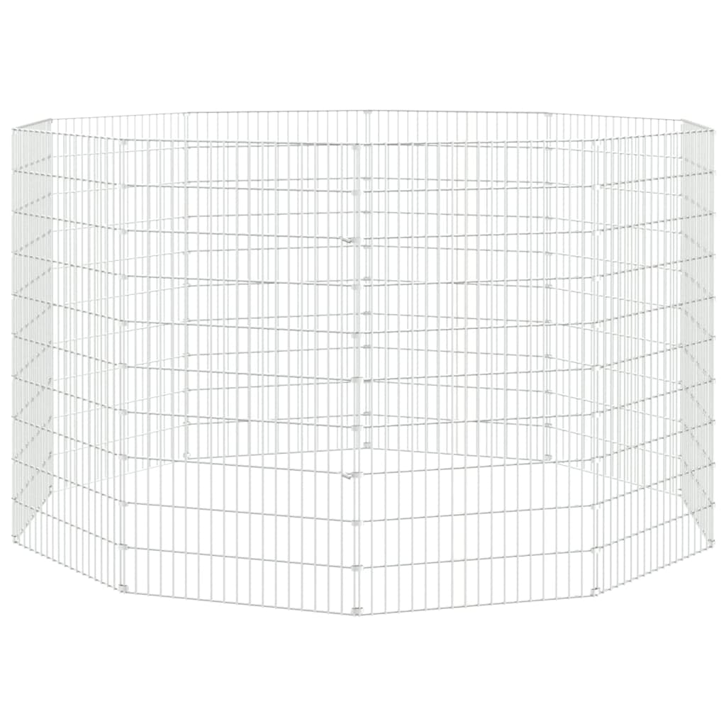 Vidaxl Tiergehäuse 10 Panels 54x100 cm verzinktes Eisen