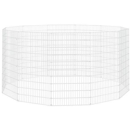 Vidaxxl Freilandtiergehege 12 Paneele 54x100 cm verzinktes Eisen